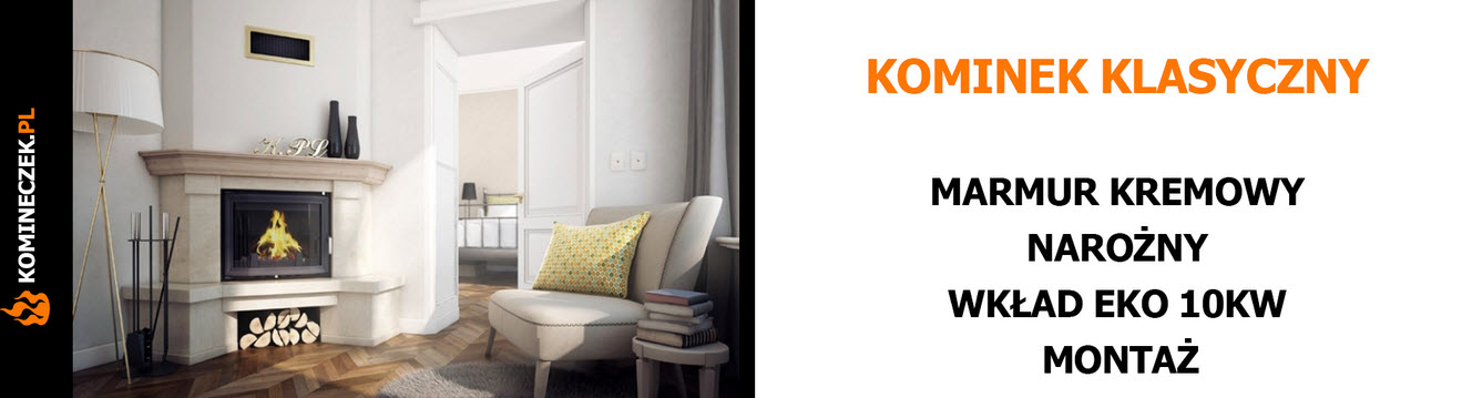 Kominek z boczną szybą i czarną ramką stalową z wkładem EKO 14 kw z montażem Kraków